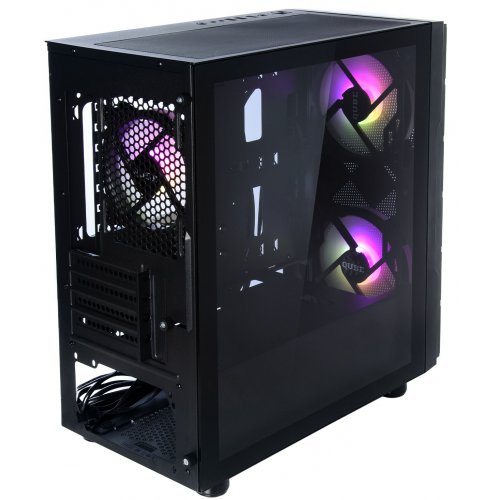 Корпус QUBE Impact ARGB Tempered Glass без БП (IMPACT_FMNU3) Black (Відновлено продавцем, 794477) купити з перевіркою сумісності: огляд, характеристики, ціна у Києві, Львові, Вінниці, Хмельницькому, Івано-Франківську, Україні | інтернет-магазин TELEMART.UA фото
