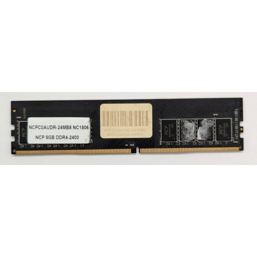 Озп NCP DDR4 8GB 2400MHz (NCPC0AUDR-24MB8) (Відновлено продавцем, 794485) купити з перевіркою сумісності: огляд, характеристики, ціна у Києві, Львові, Вінниці, Хмельницькому, Івано-Франківську, Україні | інтернет-магазин TELEMART.UA фото
