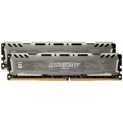 ОЗП Crucial DDR4 32GB (2x16GB) 2666Mhz Ballistix Sport LT Grey (BLS2C16G4D26BFSB)