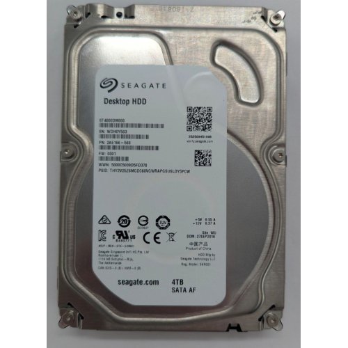 Купить Жесткий диск Seagate Barracuda 7200.14 4TB 64MB 7200RPM 3.5" (ST4000DM000) (Восстановлено продавцом, 794707) с проверкой совместимости: обзор, характеристики, цена в Киеве, Днепре, Одессе, Харькове, Украине | интернет-магазин TELEMART.UA фото