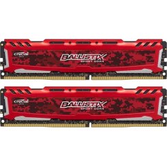ОЗП Crucial DDR4 32GB (2x16GB) 2666Mhz Ballistix Sport LT Red (BLS2C16G4D26BFSE)