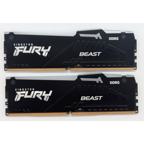 Озп Kingston DDR5 32GB (2x16GB) 6000Mhz FURY Beast RGB (KF560C36BBEAK2-32) (Відновлено продавцем, 794732) купити з перевіркою сумісності: огляд, характеристики, ціна у Києві, Львові, Вінниці, Хмельницькому, Івано-Франківську, Україні | інтернет-магазин TELEMART.UA фото