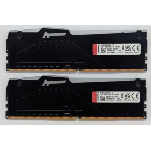 Озп Kingston DDR5 32GB (2x16GB) 6000Mhz FURY Beast RGB (KF560C36BBEAK2-32) (Відновлено продавцем, 794732) купити з перевіркою сумісності: огляд, характеристики, ціна у Києві, Львові, Вінниці, Хмельницькому, Івано-Франківську, Україні | інтернет-магазин TELEMART.UA фото