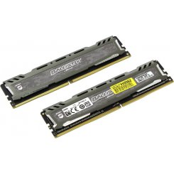 ОЗП Crucial DDR4 16GB (2x8GB) 2666Mhz Ballistix Sport LT Grey (BLS2C8G4D26BFSBK)