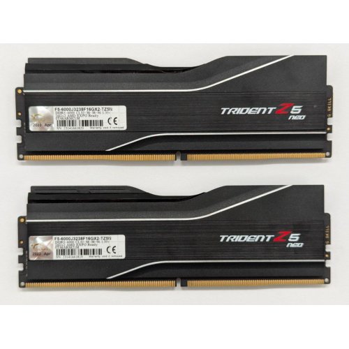 Купить Озу G.Skill DDR5 32GB (2x16GB) 6000Mhz Trident Z5 Neo (F5-6000J3238F16GX2-TZ5N) (Восстановлено продавцом, 794994) с проверкой совместимости: обзор, характеристики, цена в Киеве, Днепре, Одессе, Харькове, Украине | интернет-магазин TELEMART.UA фото