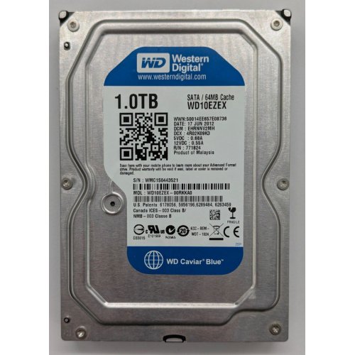 Купить Жесткий диск Western Digital Blue 1TB 64MB 3.5" (WD10EZEX) (Восстановлено продавцом, 794999) с проверкой совместимости: обзор, характеристики, цена в Киеве, Днепре, Одессе, Харькове, Украине | интернет-магазин TELEMART.UA фото