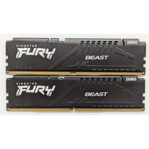 Озп Kingston DDR5 32GB (2x16GB) 5600Mhz FURY Beast (KF556C36BBEK2-32) (Відновлено продавцем, 795025) купити з перевіркою сумісності: огляд, характеристики, ціна у Києві, Львові, Вінниці, Хмельницькому, Івано-Франківську, Україні | інтернет-магазин TELEMART.UA фото