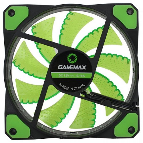 Продати Кулер для корпуса GAMEMAX GaleForce LED Green (GMX-GF12G) за Trade-In у інтернет-магазині Телемарт - Київ, Дніпро, Україна фото
