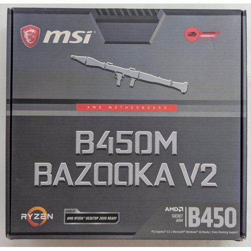 Материнська плата MSI B450M BAZOOKA V2 (sAM4, AMD B450) (Відновлено продавцем, 795240) купити з перевіркою сумісності: огляд, характеристики, ціна у Києві, Львові, Вінниці, Хмельницькому, Івано-Франківську, Україні | інтернет-магазин TELEMART.UA фото