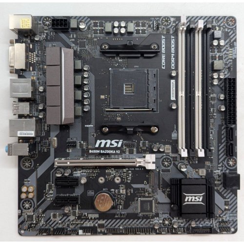 Материнська плата MSI B450M BAZOOKA V2 (sAM4, AMD B450) (Відновлено продавцем, 795240) купити з перевіркою сумісності: огляд, характеристики, ціна у Києві, Львові, Вінниці, Хмельницькому, Івано-Франківську, Україні | інтернет-магазин TELEMART.UA фото