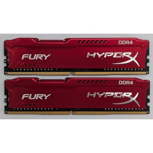 Купить Озу HyperX DDR4 16GB (2x8GB) 2666Mhz FURY Red (HX426C16FR2K2/16) (Восстановлено продавцом, 795250) с проверкой совместимости: обзор, характеристики, цена в Киеве, Днепре, Одессе, Харькове, Украине | интернет-магазин TELEMART.UA фото