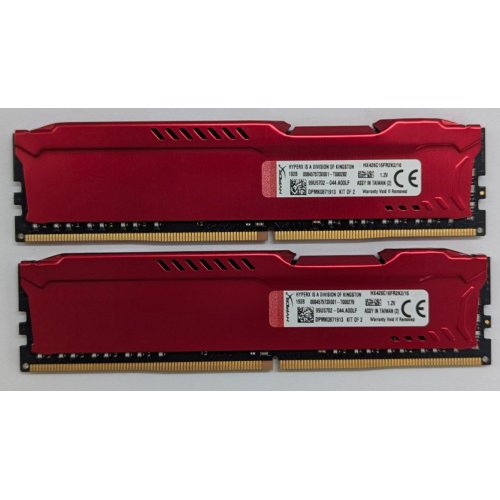 Купить Озу HyperX DDR4 16GB (2x8GB) 2666Mhz FURY Red (HX426C16FR2K2/16) (Восстановлено продавцом, 795250) с проверкой совместимости: обзор, характеристики, цена в Киеве, Днепре, Одессе, Харькове, Украине | интернет-магазин TELEMART.UA фото