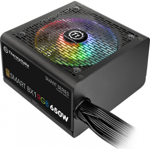 Купить Блок питания Thermaltake Smart BX1 RGB 650W (PS-SPR-0650NHSABE-1) (Восстановлено продавцом, 795254) с проверкой совместимости: обзор, характеристики, цена в Киеве, Днепре, Одессе, Харькове, Украине | интернет-магазин TELEMART.UA фото