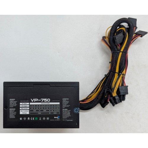Блок живлення Aerocool Value Series 750W (VP-750) (Відновлено продавцем, 795316) купити з перевіркою сумісності: огляд, характеристики, ціна у Києві, Львові, Вінниці, Хмельницькому, Івано-Франківську, Україні | інтернет-магазин TELEMART.UA фото