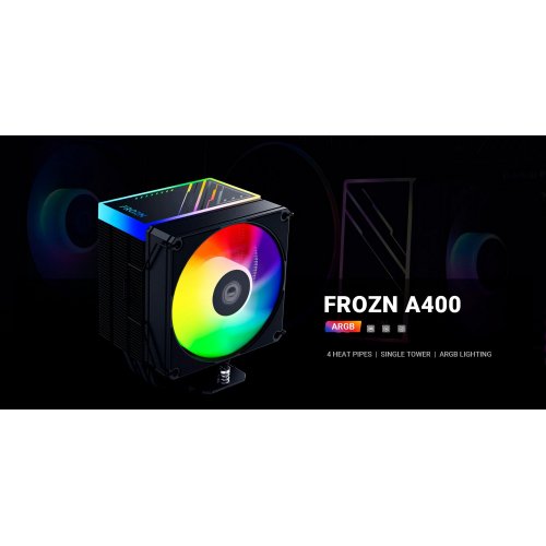 Купить Уценка кулер ID-Cooling FROZN A400 ARGB (FROZN A400 ARGB) (Следы установки, 795344) с проверкой совместимости: обзор, характеристики, цена в Киеве, Днепре, Одессе, Харькове, Украине | интернет-магазин TELEMART.UA фото