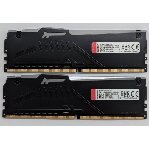 Озп Kingston DDR5 64GB (2x32GB) 6400Mhz FURY Beast RGB Black (KF564C32BBAK2-64) (Відновлено продавцем, 795476) купити з перевіркою сумісності: огляд, характеристики, ціна у Києві, Львові, Вінниці, Хмельницькому, Івано-Франківську, Україні | інтернет-магазин TELEMART.UA фото