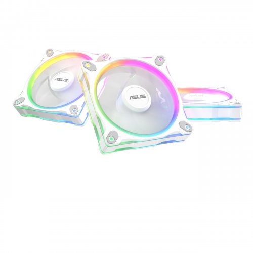 Набір кулерів для корпусу Asus Prime MR120 ARGB Reverse Triple Pack (90DA00L3-B09020) White купити з перевіркою сумісності: огляд, характеристики, ціна у Києві, Львові, Вінниці, Хмельницькому, Івано-Франківську, Україні | інтернет-магазин TELEMART.UA фото