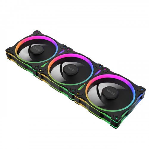 Набір кулерів для корпусу Asus Prime MR120 ARGB Reverse Triple Pack (90DA00L0-B09020) Black купити з перевіркою сумісності: огляд, характеристики, ціна у Києві, Львові, Вінниці, Хмельницькому, Івано-Франківську, Україні | інтернет-магазин TELEMART.UA фото