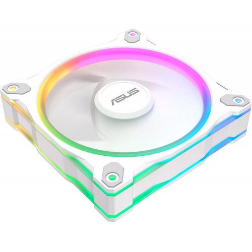 Кулер для корпуса Asus Prime MR120 ARGB (90DA00I3-B09000) White купити з перевіркою сумісності: огляд, характеристики, ціна у Києві, Львові, Вінниці, Хмельницькому, Івано-Франківську, Україні | інтернет-магазин TELEMART.UA фото