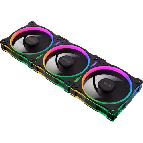Набір кулерів для корпусу Asus Prime MR120 ARGB Triple Pack (90DA00I0-B09020) Black купити з перевіркою сумісності: огляд, характеристики, ціна у Києві, Львові, Вінниці, Хмельницькому, Івано-Франківську, Україні | інтернет-магазин TELEMART.UA фото