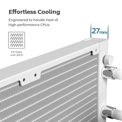 Готова СВО Montech HyperFlow Silent 240 White купити з перевіркою сумісності: огляд, характеристики, ціна у Києві, Львові, Вінниці, Хмельницькому, Івано-Франківську, Україні | інтернет-магазин TELEMART.UA фото