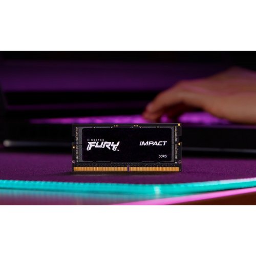 Купить Уценка озу Kingston SODIMM DDR5 16GB 4800Mhz FURY Impact Black (KF548S38IB-16) (Вскрытая упаковка, 795522) с проверкой совместимости: обзор, характеристики, цена в Киеве, Днепре, Одессе, Харькове, Украине | интернет-магазин TELEMART.UA фото