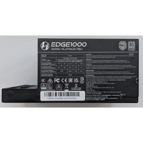 Блок живлення Lian Li Edge 1000W (G9P.EG1000.BE00.EU) Black (Відновлено продавцем, 795529) купити з перевіркою сумісності: огляд, характеристики, ціна у Києві, Львові, Вінниці, Хмельницькому, Івано-Франківську, Україні | інтернет-магазин TELEMART.UA фото