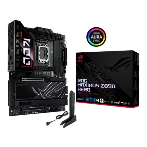 Материнська плата Asus ROG MAXIMUS Z890 HERO (s1851, Intel Z890) (Відновлено продавцем, 795563) купити з перевіркою сумісності: огляд, характеристики, ціна у Києві, Львові, Вінниці, Хмельницькому, Івано-Франківську, Україні | інтернет-магазин TELEMART.UA фото