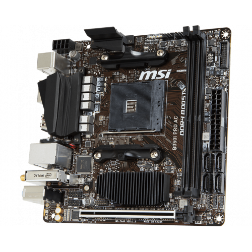 Продать Материнская плата MSI B350I PRO AC (sAM4, AMD B350) по Trade-In интернет-магазине Телемарт - Киев, Днепр, Украина фото
