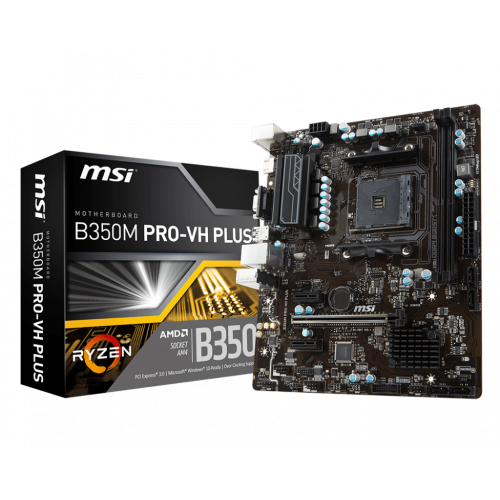 Продать Материнская плата MSI B350M PRO-VH PLUS (sAM4, AMD B350) по Trade-In интернет-магазине Телемарт - Киев, Днепр, Украина фото