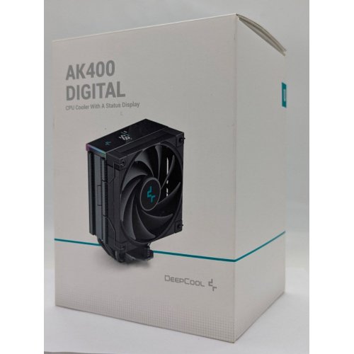 Кулер Deepcool AK400 DIGITAL (R-AK400-BKADMN-G) Black (Відновлено продавцем, 795603) купити з перевіркою сумісності: огляд, характеристики, ціна у Києві, Львові, Вінниці, Хмельницькому, Івано-Франківську, Україні | інтернет-магазин TELEMART.UA фото