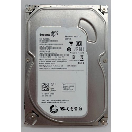 Купить Жесткий диск Seagate Barracuda 500GB 16MB 7200RPM 3.5" (ST3500413AS) (Восстановлено продавцом, 795613) с проверкой совместимости: обзор, характеристики, цена в Киеве, Днепре, Одессе, Харькове, Украине | интернет-магазин TELEMART.UA фото