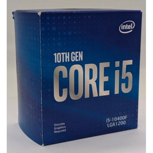 Купить Процессор Intel Core i5-10400F 2.9(4.3)GHz s1200 Box (BX8070110400F) (Восстановлено продавцом, 795620) с проверкой совместимости: обзор, характеристики, цена в Киеве, Днепре, Одессе, Харькове, Украине | интернет-магазин TELEMART.UA фото