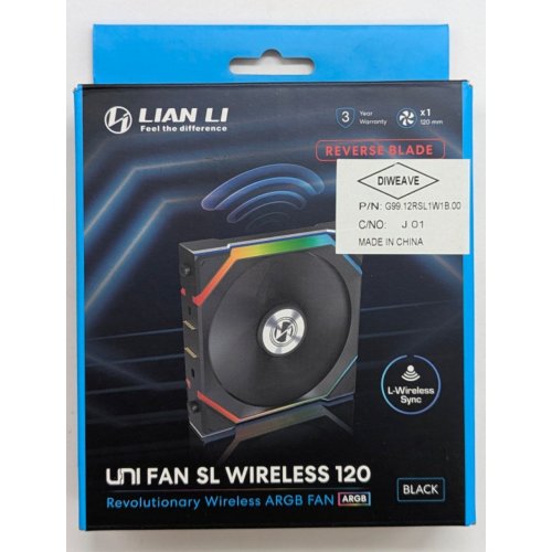 Купить Кулер для корпуса Lian Li Uni Fan SL Wireless LCD 120 Reverse Blade (G99.12RSLLCD1W1B.00) Black (Восстановлено продавцом, 795629) с проверкой совместимости: обзор, характеристики, цена в Киеве, Днепре, Одессе, Харькове, Украине | интернет-магазин TELEMART.UA фото