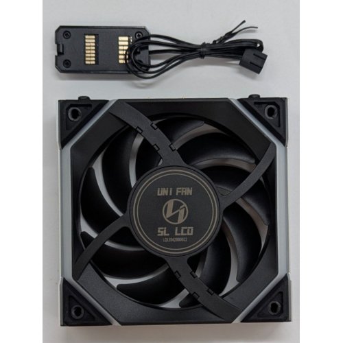 Кулер для корпуса Lian Li Uni Fan SL Wireless LCD 120 Reverse Blade (G99.12RSLLCD1W1B.00) Black (Восстановлено продавцом, 795629) купить в Украине: Киев, Днепр, Харьков, Одесса  | Проверка совместимости, низкая цена, отзывы, характеристики от TELEMART фото