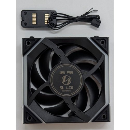 Купить Кулер для корпуса Lian Li Uni Fan SL Wireless LCD 120 Reverse Blade (G99.12RSLLCD1W1B.00) Black (Восстановлено продавцом, 795633) с проверкой совместимости: обзор, характеристики, цена в Киеве, Днепре, Одессе, Харькове, Украине | интернет-магазин TELEMART.UA фото