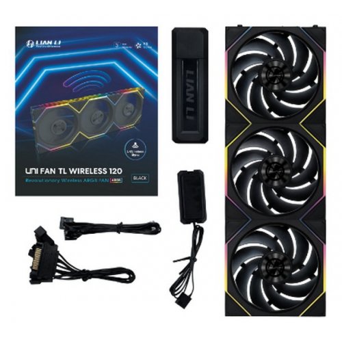 Купить Набор кулеров для корпуса Lian Li Uni Fan TL Wireless 120 3 in 1 (G99.12TL1W3B.00) Black (Восстановлено продавцом, 795637) с проверкой совместимости: обзор, характеристики, цена в Киеве, Днепре, Одессе, Харькове, Украине | интернет-магазин TELEMART.UA фото