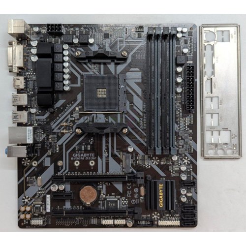 Материнська плата Gigabyte B450M DS3H (sAM4, AMD B450) (Відновлено продавцем, 795775) купити з перевіркою сумісності: огляд, характеристики, ціна у Києві, Львові, Вінниці, Хмельницькому, Івано-Франківську, Україні | інтернет-магазин TELEMART.UA фото