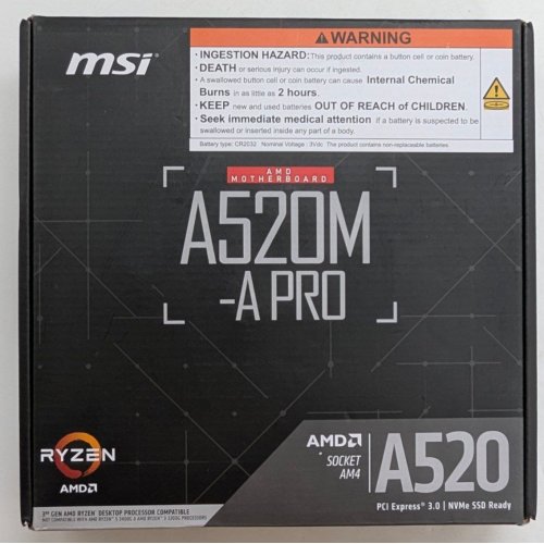 Материнська плата MSI A520M-A PRO (sAM4, AMD A520) (Відновлено продавцем, 795777) купити з перевіркою сумісності: огляд, характеристики, ціна у Києві, Львові, Вінниці, Хмельницькому, Івано-Франківську, Україні | інтернет-магазин TELEMART.UA фото