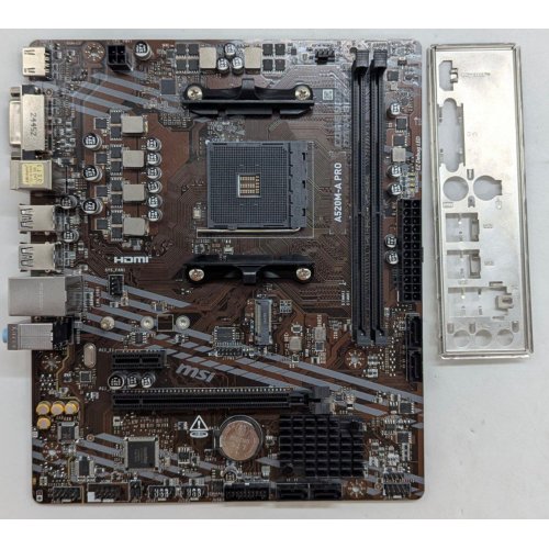 Материнська плата MSI A520M-A PRO (sAM4, AMD A520) (Відновлено продавцем, 795777) купити з перевіркою сумісності: огляд, характеристики, ціна у Києві, Львові, Вінниці, Хмельницькому, Івано-Франківську, Україні | інтернет-магазин TELEMART.UA фото