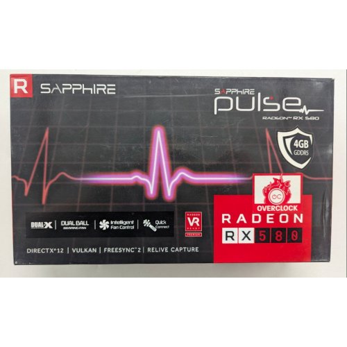 Відеокарта Sapphire Radeon RX 580 PULSE OC 4096MB (11265-09-20G) (Відновлено продавцем, 795790) купити з перевіркою сумісності: огляд, характеристики, ціна у Києві, Львові, Вінниці, Хмельницькому, Івано-Франківську, Україні | інтернет-магазин TELEMART.UA фото