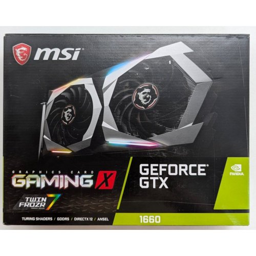 Відеокарта MSI GeForce GTX 1660 Gaming 6144MB (GTX 1660 GAMING 6G) (Відновлено продавцем, 795797) купити з перевіркою сумісності: огляд, характеристики, ціна у Києві, Львові, Вінниці, Хмельницькому, Івано-Франківську, Україні | інтернет-магазин TELEMART.UA фото