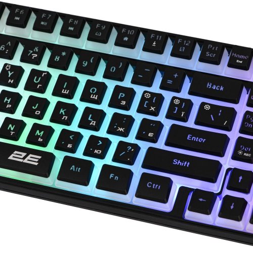 Купити Клавіатура 2E Gaming KG390 RGB Wireless (2E-KG390UBK-WL) Black - ціна в Києві, Львові, Вінниці, Хмельницькому, Франківську, Україні | інтернет-магазин TELEMART.UA фото