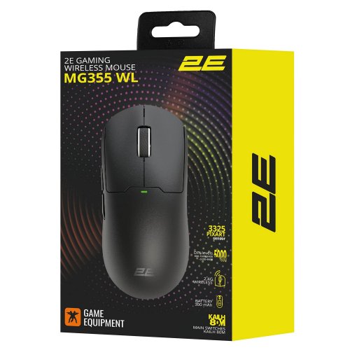 Купить Мышка 2E Gaming MG355 Wireless (2E-MG355UBK-WL) Black - цена в Харькове, Киеве, Днепре, Одессе
в интернет-магазине Telemart фото