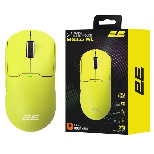 Купить Мышка 2E Gaming MG355 Wireless (2E-MG355UYW-WL) Yellow - цена в Харькове, Киеве, Днепре, Одессе
в интернет-магазине Telemart фото