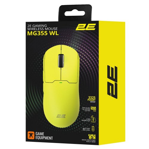 Купить Мышка 2E Gaming MG355 Wireless (2E-MG355UYW-WL) Yellow - цена в Харькове, Киеве, Днепре, Одессе
в интернет-магазине Telemart фото