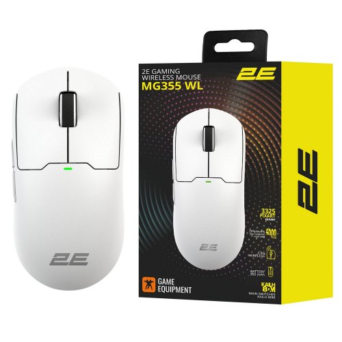Купить Мышка 2E Gaming MG355 Wireless (2E-MG355UWT-WL) White - цена в Харькове, Киеве, Днепре, Одессе
в интернет-магазине Telemart фото