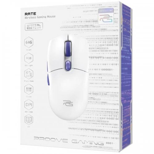 Купить Мышка Proove Gaming Rate Special Edition (CMRTWRS03002) White/Purple - цена в Харькове, Киеве, Днепре, Одессе
в интернет-магазине Telemart фото
