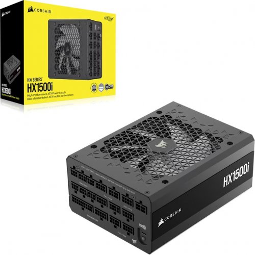 Блок живлення Corsair HX1500i PCIE5 1500W (CP-9020309-EU) купити з перевіркою сумісності: огляд, характеристики, ціна у Києві, Львові, Вінниці, Хмельницькому, Івано-Франківську, Україні | інтернет-магазин TELEMART.UA фото