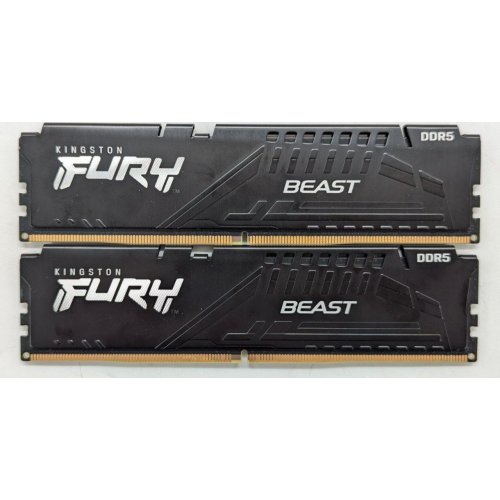 Озп Kingston DDR5 32GB (2x16GB) 5200Mhz FURY Beast (KF552C36BBEK2-32) (Відновлено продавцем, 795959) купити з перевіркою сумісності: огляд, характеристики, ціна у Києві, Львові, Вінниці, Хмельницькому, Івано-Франківську, Україні | інтернет-магазин TELEMART.UA фото